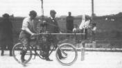 A famous picture shows Anzani testing Ernest Archdeacon's propellor driven (Anzani powered) cycle to a speed of 50mph in 1906 testing the efficiency of propellor design.