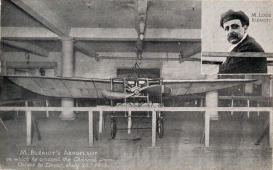This contemporary postcard shows Bleriot's plane on display at the then new Selfridges store in London